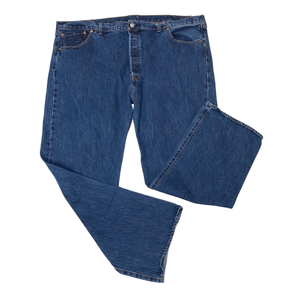 Levis 501 Mens 50x32 Blue Denim Jeans Button Fly‎ Big Tall 100 Cotton Mexico